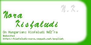 nora kisfaludi business card